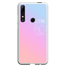 Чехол для Honor P Smart Z с принтом BTS LOVE YOURSELF в Петрозаводске, Силикон | Область печати: задняя сторона чехла, без боковых панелей | bangtan boys | bt21 | bts | bts army | bts stickers | j hope | jimin | jin | jungkook | k pop | rap monster | rapmon | suga | v | бтс | корея | стикеры bts