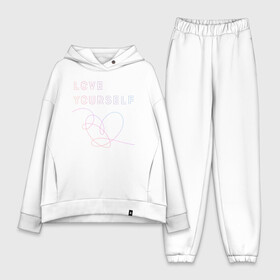 Женский костюм хлопок Oversize с принтом BTS LOVE YOURSELF в Петрозаводске,  |  | bangtan boys | bt21 | bts | bts army | bts stickers | j hope | jimin | jin | jungkook | k pop | rap monster | rapmon | suga | v | бтс | корея | стикеры bts