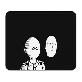 Коврик прямоугольный с принтом Saitama (One-Punch Man) в Петрозаводске, натуральный каучук | размер 230 х 185 мм; запечатка лицевой стороны | Тематика изображения на принте: man | one punch | saitama | ванпач | ванпачмен | генос