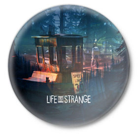 Значок с принтом Life is Strange в Петрозаводске,  металл | круглая форма, металлическая застежка в виде булавки | 