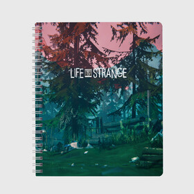 Тетрадь с принтом Life IS Strange в Петрозаводске, 100% бумага | 48 листов, плотность листов — 60 г/м2, плотность картонной обложки — 250 г/м2. Листы скреплены сбоку удобной пружинной спиралью. Уголки страниц и обложки скругленные. Цвет линий — светло-серый
 | caulfield | chloe price | game | kate marsh | life | life is strange | life is strange: before the storm | max | strange | две луны | игры | кейт марш | колфилд | макс | подростки | студенты