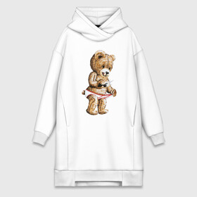 Платье-худи хлопок с принтом Nasty bear в Петрозаводске,  |  | медведь | мишка | плюшевый | селфи | тедди