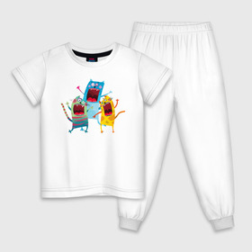 Детская пижама хлопок с принтом Банзай в Петрозаводске, 100% хлопок |  брюки и футболка прямого кроя, без карманов, на брюках мягкая резинка на поясе и по низу штанин
 | black | cat | cool | creative | cry | dark | design | halloween | hype | kitten | supreme | vanguard | авангард | дизайн | кот | котенок | кошка | креатив | крик | круто | темный | хайп | хэллоуин | черный