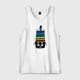 Мужская майка хлопок с принтом Rainbow cat в Петрозаводске, 100% хлопок |  | black | cat | cool | creative | dark | design | halloween | hype | kitten | rainbow | vanguard | авангард | дизайн | кот | котенок | кошка | креатив | круто | радуга | темный | хайп | хэллоуин | черный