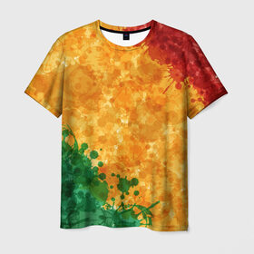 Мужская футболка 3D с принтом Reggae в Петрозаводске, 100% полиэфир | прямой крой, круглый вырез горловины, длина до линии бедер | бразилия | растоман | регги | хиппи