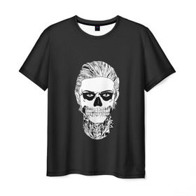 Мужская футболка 3D с принтом Tate Langdon в Петрозаводске, 100% полиэфир | прямой крой, круглый вырез горловины, длина до линии бедер | ahs | american horror story | langdon | tate | аиу | американская история ужасов | тейт