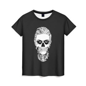 Женская футболка 3D с принтом Tate Langdon в Петрозаводске, 100% полиэфир ( синтетическое хлопкоподобное полотно) | прямой крой, круглый вырез горловины, длина до линии бедер | ahs | american horror story | langdon | tate | аиу | американская история ужасов | тейт
