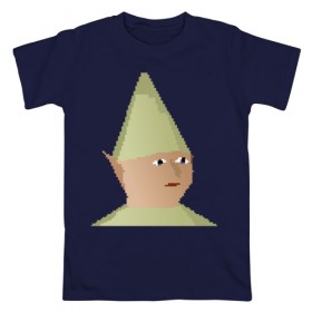 Мужская футболка хлопок с принтом Gnome Child в Петрозаводске, 100% хлопок | прямой крой, круглый вырез горловины, длина до линии бедер, слегка спущенное плечо. | game | gnome child | meme | mmorpg | rune fag | runescape | гном ребёнок | игра | мем | мморпг | рунскейп
