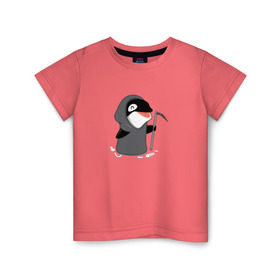 Детская футболка хлопок с принтом Косатка в Петрозаводске, 100% хлопок | круглый вырез горловины, полуприлегающий силуэт, длина до линии бедер | акула | дельфин | животные | касатка | кит | коса | лапочка | милый | мимими | море | рыбки | хищник