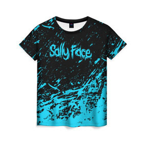 Женская футболка 3D с принтом SALLY FACE в Петрозаводске, 100% полиэфир ( синтетическое хлопкоподобное полотно) | прямой крой, круглый вырез горловины, длина до линии бедер | face | game | horror | sally | sally face | игра | мальчик с протезом | салли | салли фейс | ужасы