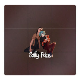 Магнитный плакат 3Х3 с принтом Sally Face в Петрозаводске, Полимерный материал с магнитным слоем | 9 деталей размером 9*9 см | Тематика изображения на принте: blue | diane | face | fisher | gizmo | henry | johnson | killer | larry | sally | генри | гизмо | джонсон | диана | ларри | лицо | салли | фейс | фишер