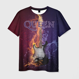Мужская футболка 3D с принтом Queen в Петрозаводске, 100% полиэфир | прямой крой, круглый вырез горловины, длина до линии бедер | queen | брайан мэи | британская | группа | джон дикон | королева | роджер тейлор | рок | фредди меркьюри