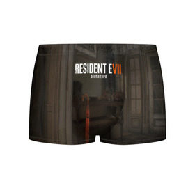 Мужские трусы 3D с принтом Resident Evil 7 в Петрозаводске, 50% хлопок, 50% полиэстер | классическая посадка, на поясе мягкая тканевая резинка | Тематика изображения на принте: 