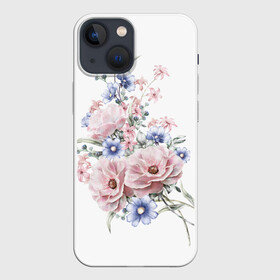 Чехол для iPhone 13 mini с принтом Цветы в Петрозаводске,  |  | bouquets | flowers | pattern | roses | букеты | графика | жёлтый | зелёный | искусство | картинка | красивый | крутой | листья | мода | модный | молодёжная | оранжевый | орнамент | рисунок | розовый | розы | рукоделие