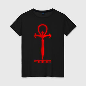 Женская футболка хлопок с принтом Символ Маскарада в Петрозаводске, 100% хлопок | прямой крой, круглый вырез горловины, длина до линии бедер, слегка спущенное плечо | blood | bloodlines | game | the masquerade | vampire | вампир | капли | кровь | маскарад