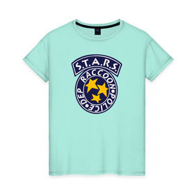 Женская футболка хлопок с принтом S.T.A.R.S. RACCOON CITY в Петрозаводске, 100% хлопок | прямой крой, круглый вырез горловины, длина до линии бедер, слегка спущенное плечо | ada wong | biohazard | game | gamer | leon | logo | mistic | raccoon city | re2 | resident evil 2 | rpd | stars | umbrella | ада вонг | амбрелла | зомби | игра | мистика | ужасы