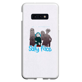 Чехол для Samsung S10E с принтом Sally Face в Петрозаводске, Силикон | Область печати: задняя сторона чехла, без боковых панелей | sally face | гизмо | девид | девочка | игра | лари | ларри | мальчик | маска | мрачная | на лице | пых | с протезом | сал | сали | салли | салли фейс | фейс | фэйс | эддисон | эшли