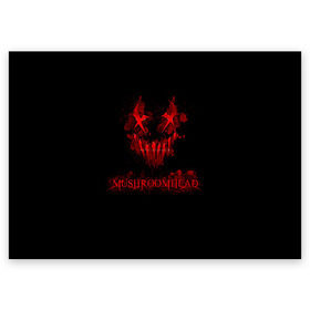 Поздравительная открытка с принтом Mushroomhead в Петрозаводске, 100% бумага | плотность бумаги 280 г/м2, матовая, на обратной стороне линовка и место для марки
 | ac dc | disturbed | linkin park | lp | metal | metallica | mushroomhead | music | pop | rap | rock | slipknot | song | метал | музыка | рок