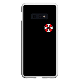 Чехол для Samsung S10E с принтом UMBRELLA CORP (НА СПИНЕ) в Петрозаводске, Силикон | Область печати: задняя сторона чехла, без боковых панелей | ada wong | biohazard | game | gamer | leon | logo | mistic | raccoon city | re2 | resident evil 2 | rpd | stars | umbrella | ада вонг | амбрелла | зомби | игра | мистика | ужасы