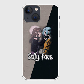 Чехол для iPhone 13 mini с принтом Sally Face в Петрозаводске,  |  | sally face | гизмо | девид | девочка | игра | лари | ларри | мальчик | маска | мрачная | на лице | пых | с протезом | сал | сали | салли | салли фейс | фейс | фэйс | эддисон | эшли