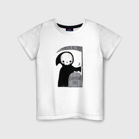Детская футболка хлопок с принтом Spoiler: Everyone Dies в Петрозаводске, 100% хлопок | круглый вырез горловины, полуприлегающий силуэт, длина до линии бедер | 