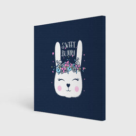 Холст квадратный с принтом Sweet bunny в Петрозаводске, 100% ПВХ |  | art | creat | drawing | graphics | picture | белый | влюбленный | графика | день святого валентина | заяц | зеленый | искусство | картинка | кролик | крутой | лучший | любовь | модный | подарок | праздник | пушистый