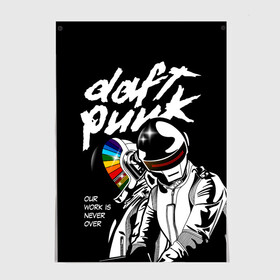 Постер с принтом Daft Punk в Петрозаводске, 100% бумага
 | бумага, плотность 150 мг. Матовая, но за счет высокого коэффициента гладкости имеет небольшой блеск и дает на свету блики, но в отличии от глянцевой бумаги не покрыта лаком | daft punk | electronic | house | human | music | robot | дафт панк | музыка | синти поп | хаус | электроника