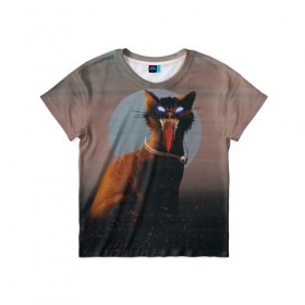 Детская футболка 3D с принтом Орущий кот в Петрозаводске, 100% гипоаллергенный полиэфир | прямой крой, круглый вырез горловины, длина до линии бедер, чуть спущенное плечо, ткань немного тянется | big | арт | крупные арты | крупные принты | сумасшедшие арты