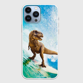 Чехол для iPhone 13 Pro Max с принтом Серфер Юрского Периода в Петрозаводске,  |  | dinosaur | t rex | вода | грозовой | динозавр | динозавр ти рекс | динозавры | море | новинка | отдых | отпуск | прикол | путешествие | серфер | серфинг | серфингист | спорт | ти рекс | тиранозавр | юмор