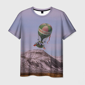 Мужская футболка 3D с принтом Воздушный шар в Петрозаводске, 100% полиэфир | прямой крой, круглый вырез горловины, длина до линии бедер | 