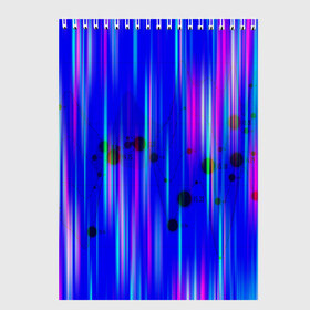 Скетчбук с принтом neon strokes в Петрозаводске, 100% бумага
 | 48 листов, плотность листов — 100 г/м2, плотность картонной обложки — 250 г/м2. Листы скреплены сверху удобной пружинной спиралью | Тематика изображения на принте: abstract | abstraction | comb | cyberpunk | texture | абстракция | бронь | броня | кибер панк | соты | стальные соты | текстуры