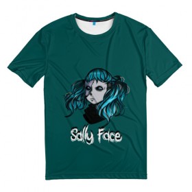Мужская футболка 3D с принтом Sally Face в Петрозаводске, 100% полиэфир | прямой крой, круглый вырез горловины, длина до линии бедер | blue | diane | face | fisher | gizmo | henry | johnson | killer | larry | sally | генри | гизмо | джонсон | диана | ларри | лицо | салли | фейс | фишер