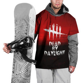 Накидка на куртку 3D с принтом DEAD BY DAYLIGHT в Петрозаводске, 100% полиэстер |  | dead by daylight | game | hillbilly | maniacs | trapper | wraith | деревенщина | игра | мертвые днем | охотник | призрак