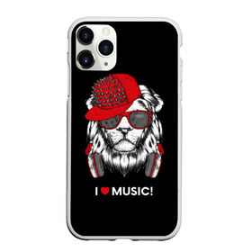 Чехол для iPhone 11 Pro Max матовый с принтом I love music! в Петрозаводске, Силикон |  | art | creativity | drawing | graphics | ph | picture | бейсболка | голова | графика | грива | дикий | животное | искусство | картинка | красный | крутой | лев | лучший | модный | музыка | наушники | очки | рисунок | сердце