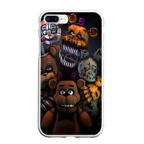 Чехол для iPhone 7Plus/8 Plus матовый с принтом Five Nights at Freddys в Петрозаводске, Силикон | Область печати: задняя сторона чехла, без боковых панелей | five nights at freddy s | game | horror | игры | механические куклы | ночь | охранник | пять ночей у фредди | светящиеся глаза | ужас