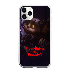 Чехол для iPhone 11 Pro матовый с принтом Five Nights at Freddys в Петрозаводске, Силикон |  | five nights at freddy s | game | horror | игры | механические куклы | ночь | охранник | пять ночей у фредди | светящиеся глаза | ужас