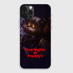 Чехол для iPhone 12 Pro Max с принтом Five Nights at Freddys в Петрозаводске, Силикон |  | Тематика изображения на принте: five nights at freddy s | game | horror | игры | механические куклы | ночь | охранник | пять ночей у фредди | светящиеся глаза | ужас