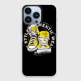 Чехол для iPhone 13 Pro с принтом Sporty style, sneakers в Петрозаводске,  |  | sport | streng | бег | белый | графика | жёлтый | искусство | картинка | кеды | крутой | лучший | мода | молодежная | надпись | обувь | путешествие | рисунок | сила | скорость | спорт | спортивная | стиль