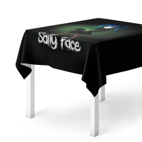 Скатерть 3D с принтом Sally Face в Петрозаводске, 100% полиэстер (ткань не мнется и не растягивается) | Размер: 150*150 см | Тематика изображения на принте: blue | diane | face | fisher | gizmo | henry | johnson | killer | larry | sally | генри | гизмо | джонсон | диана | ларри | лицо | салли | фейс | фишер