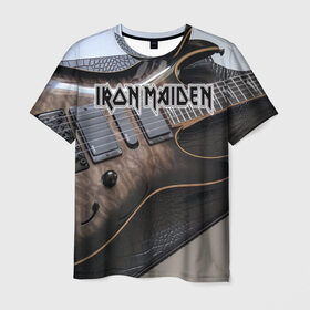Мужская футболка 3D с принтом Iron Maiden в Петрозаводске, 100% полиэфир | прямой крой, круглый вырез горловины, длина до линии бедер | Тематика изображения на принте: бас | британия | брюс дикинсон | гитара | группа | дева | железная | метал | нико макбрэйн | рок | стив харрис | хеви | яник герс