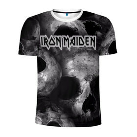 Мужская футболка 3D спортивная с принтом Iron Maiden в Петрозаводске, 100% полиэстер с улучшенными характеристиками | приталенный силуэт, круглая горловина, широкие плечи, сужается к линии бедра | Тематика изображения на принте: бас | британия | брюс дикинсон | гитара | группа | дева | железная | метал | нико макбрэйн | рок | стив харрис | хеви | яник герс