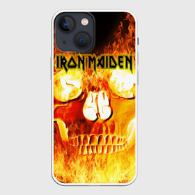 Чехол для iPhone 13 mini с принтом Iron Maiden в Петрозаводске,  |  | бас | британия | брюс дикинсон | гитара | группа | дева | железная | метал | нико макбрэйн | рок | стив харрис | хеви | яник герс