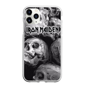Чехол для iPhone 11 Pro матовый с принтом Iron Maiden в Петрозаводске, Силикон |  | Тематика изображения на принте: бас | британия | брюс дикинсон | гитара | группа | дева | железная | метал | нико макбрэйн | рок | стив харрис | хеви | яник герс