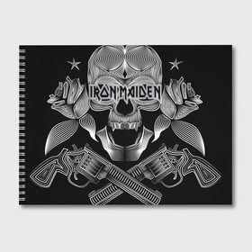 Альбом для рисования с принтом Iron Maiden в Петрозаводске, 100% бумага
 | матовая бумага, плотность 200 мг. | бас | британия | брюс дикинсон | гитара | группа | дева | железная | метал | нико макбрэйн | рок | стив харрис | хеви | яник герс