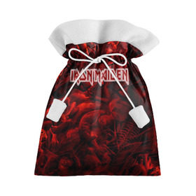 Подарочный 3D мешок с принтом Iron Maiden в Петрозаводске, 100% полиэстер | Размер: 29*39 см | бас | британия | брюс дикинсон | гитара | группа | дева | железная | метал | нико макбрэйн | рок | стив харрис | хеви | яник герс