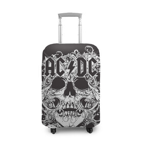 Чехол для чемодана 3D с принтом AC/DC  в Петрозаводске, 86% полиэфир, 14% спандекс | двустороннее нанесение принта, прорези для ручек и колес | австралийская | ангус янг | блюз | группа | малькольм янг | рок | рок н ролл | стиви янг | хард