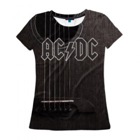 Женская футболка 3D с принтом AC/DC в Петрозаводске, 100% полиэфир ( синтетическое хлопкоподобное полотно) | прямой крой, круглый вырез горловины, длина до линии бедер | австралийская | ангус янг | блюз | группа | малькольм янг | рок | рок н ролл | стиви янг | хард