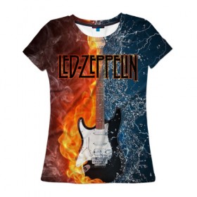 Женская футболка 3D с принтом Led Zeppelin в Петрозаводске, 100% полиэфир ( синтетическое хлопкоподобное полотно) | прямой крой, круглый вырез горловины, длина до линии бедер | блюз рок | британская | группа | джимми пейдж | джон пол джонс | роберт плант | рок | фолк рок | хард рок | хеви метал