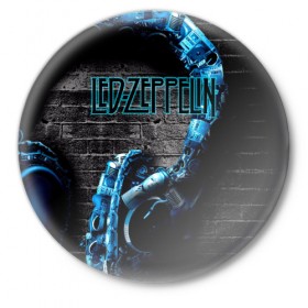 Значок с принтом Led Zeppelin в Петрозаводске,  металл | круглая форма, металлическая застежка в виде булавки | блюз рок | британская | группа | джимми пейдж | джон пол джонс | роберт плант | рок | фолк рок | хард рок | хеви метал