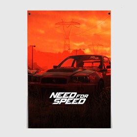 Постер с принтом NEED FOR SPEED в Петрозаводске, 100% бумага
 | бумага, плотность 150 мг. Матовая, но за счет высокого коэффициента гладкости имеет небольшой блеск и дает на свету блики, но в отличии от глянцевой бумаги не покрыта лаком | auto | game art | need for speed payback | nfs | nfs carbon | payback | sport | the carbon | transport | авто | гонки | карбон | машина | спорт | уличные гонки